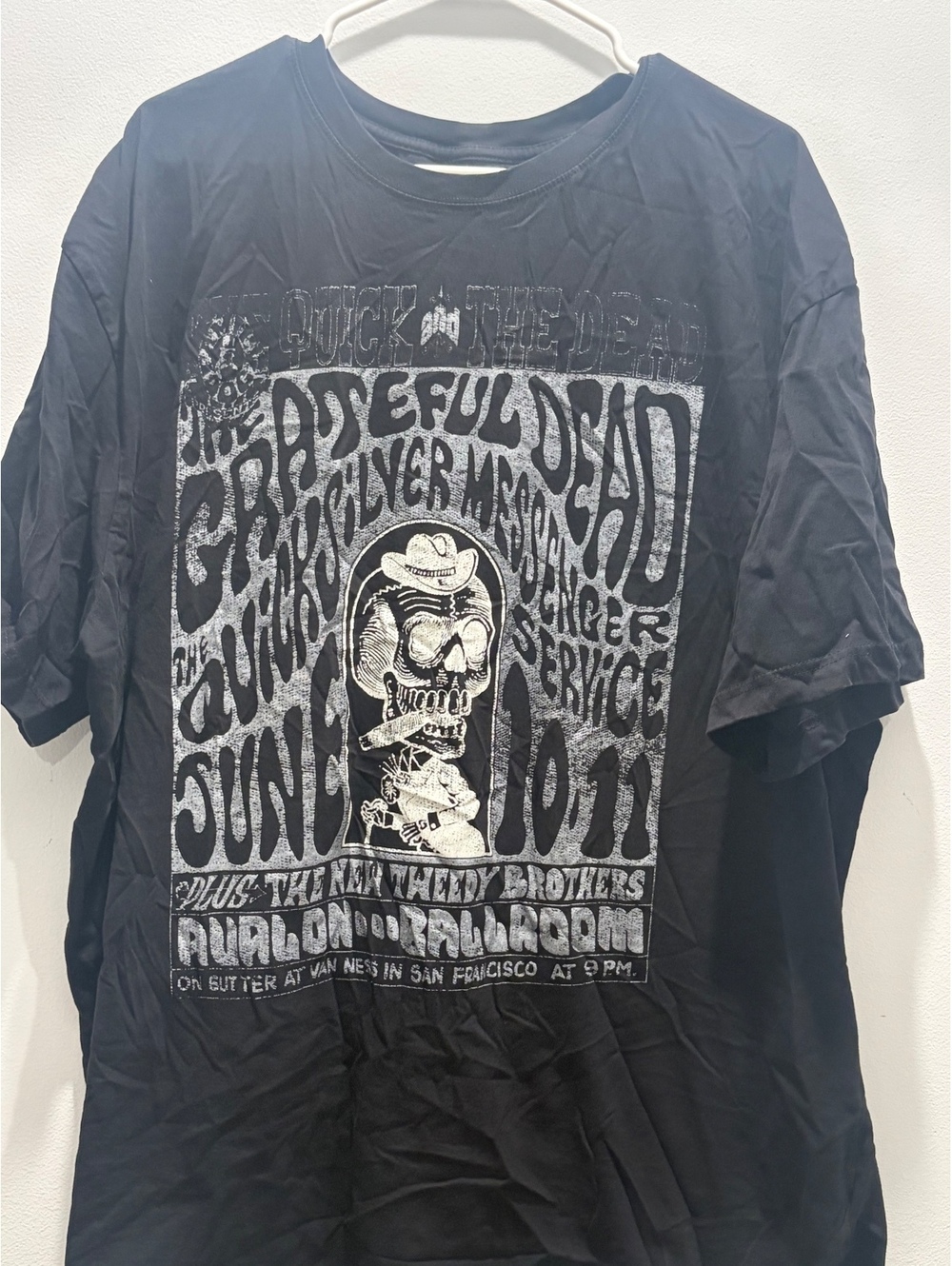 Vintage 2009 Grateful Dead Avalon Ballroom Concert Poster Shirt 2XL Black